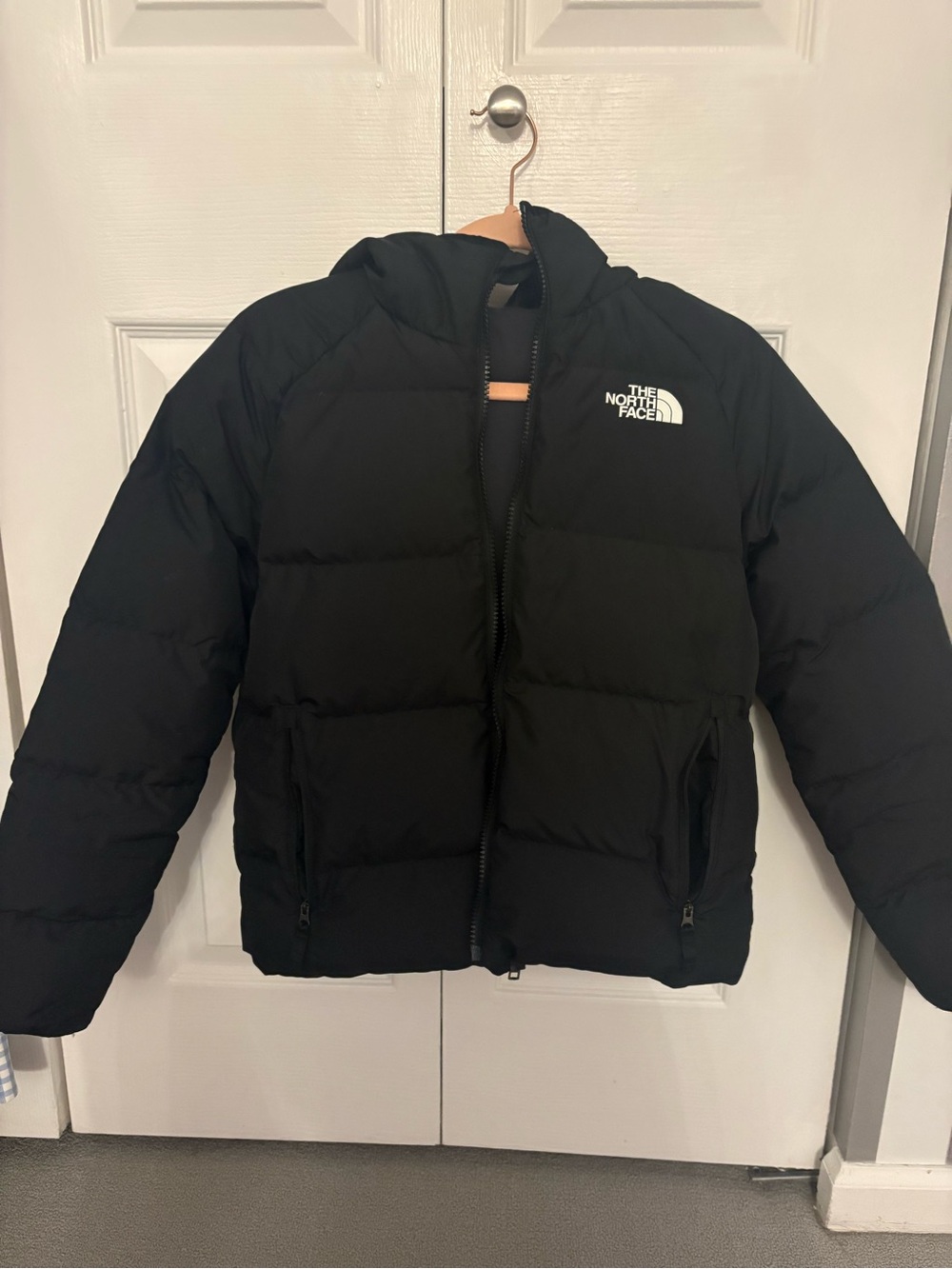 The North Face Kids Black Puffer Jacket with Logo